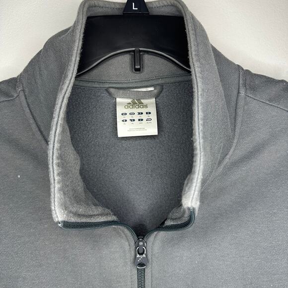 Adidas Men's USED Gray Black Track Jacket Zip Up, Size XL - Picture 3 of 9